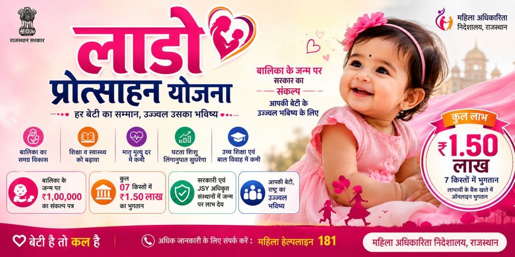 लाडो प्रोत्साहन योजना  |  Lado Protsahan Yojana Rajasthan
